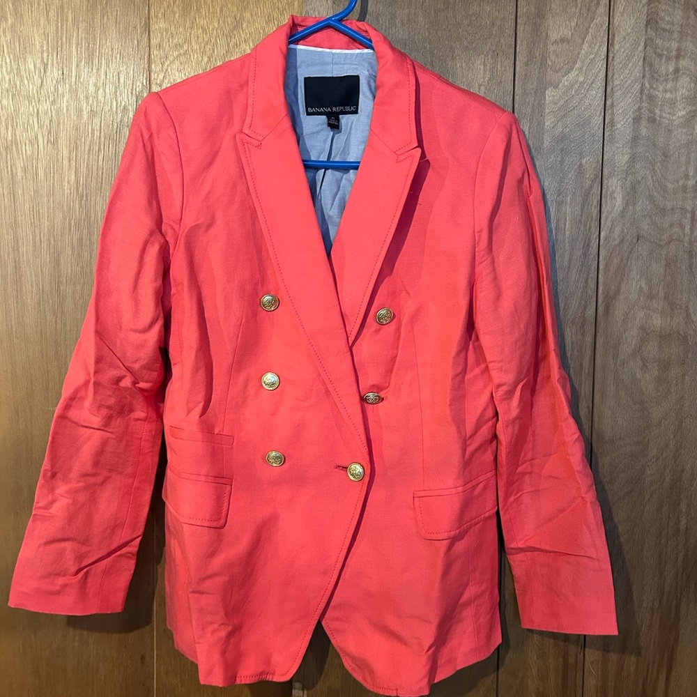 Banana Republic Vibrant Red Blazer